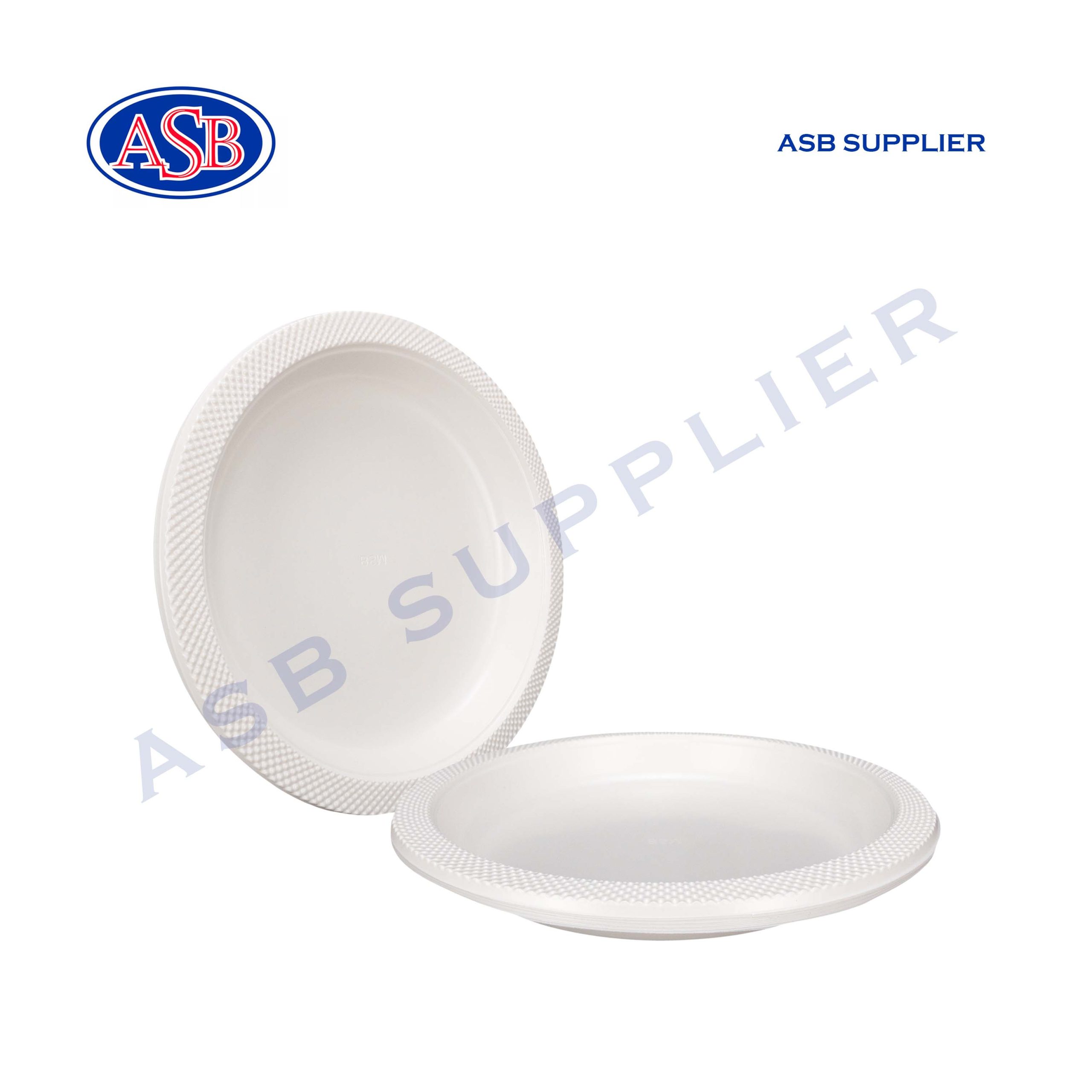 PS White Plastic Plate BSM (50 Pcs)