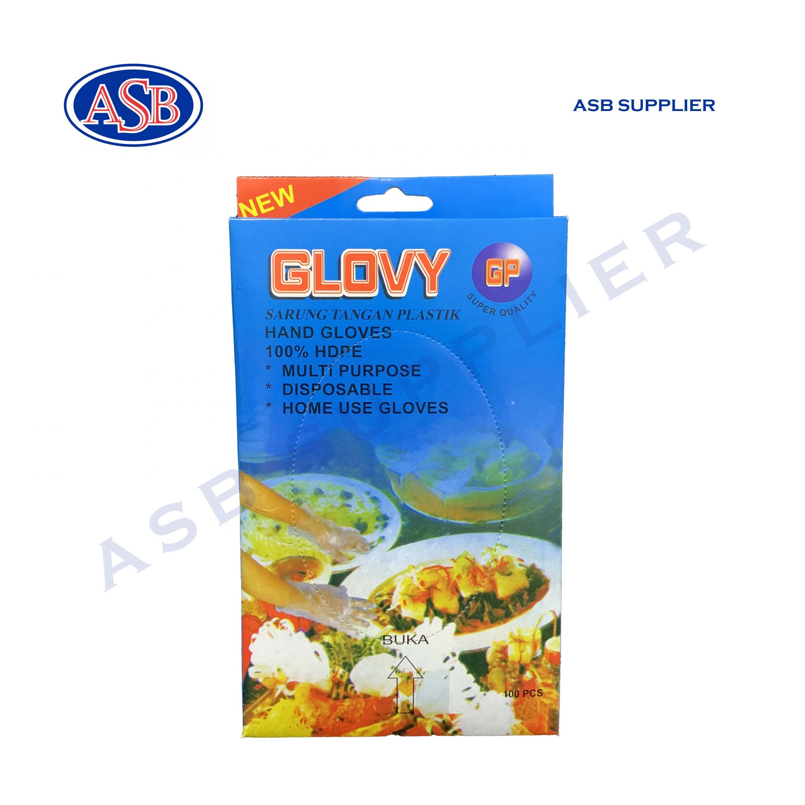 HDPE Plastic Gloves Glovy (100 Pcs)