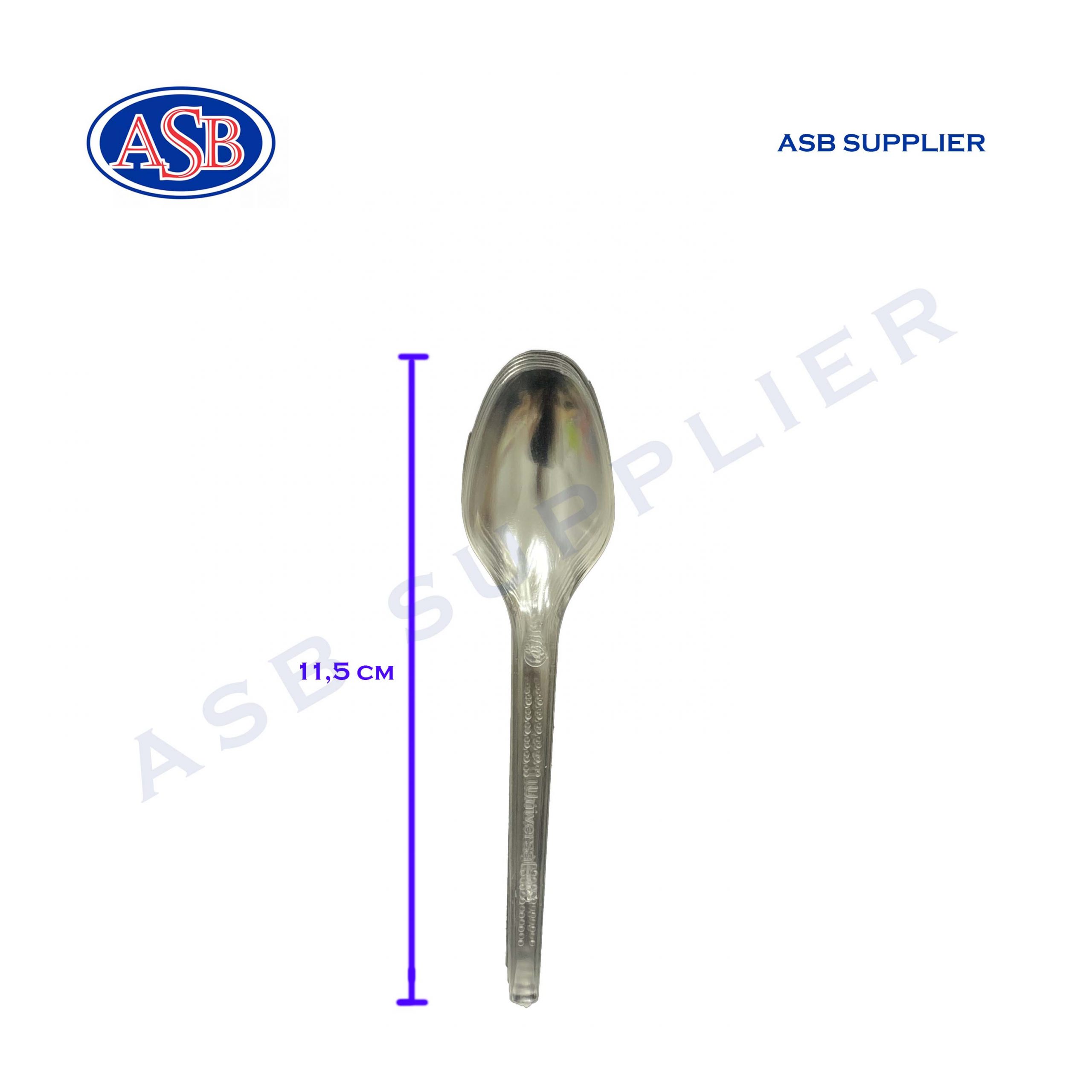 PS Clear Plastic Pudding Spoon Universal (50 Pcs)