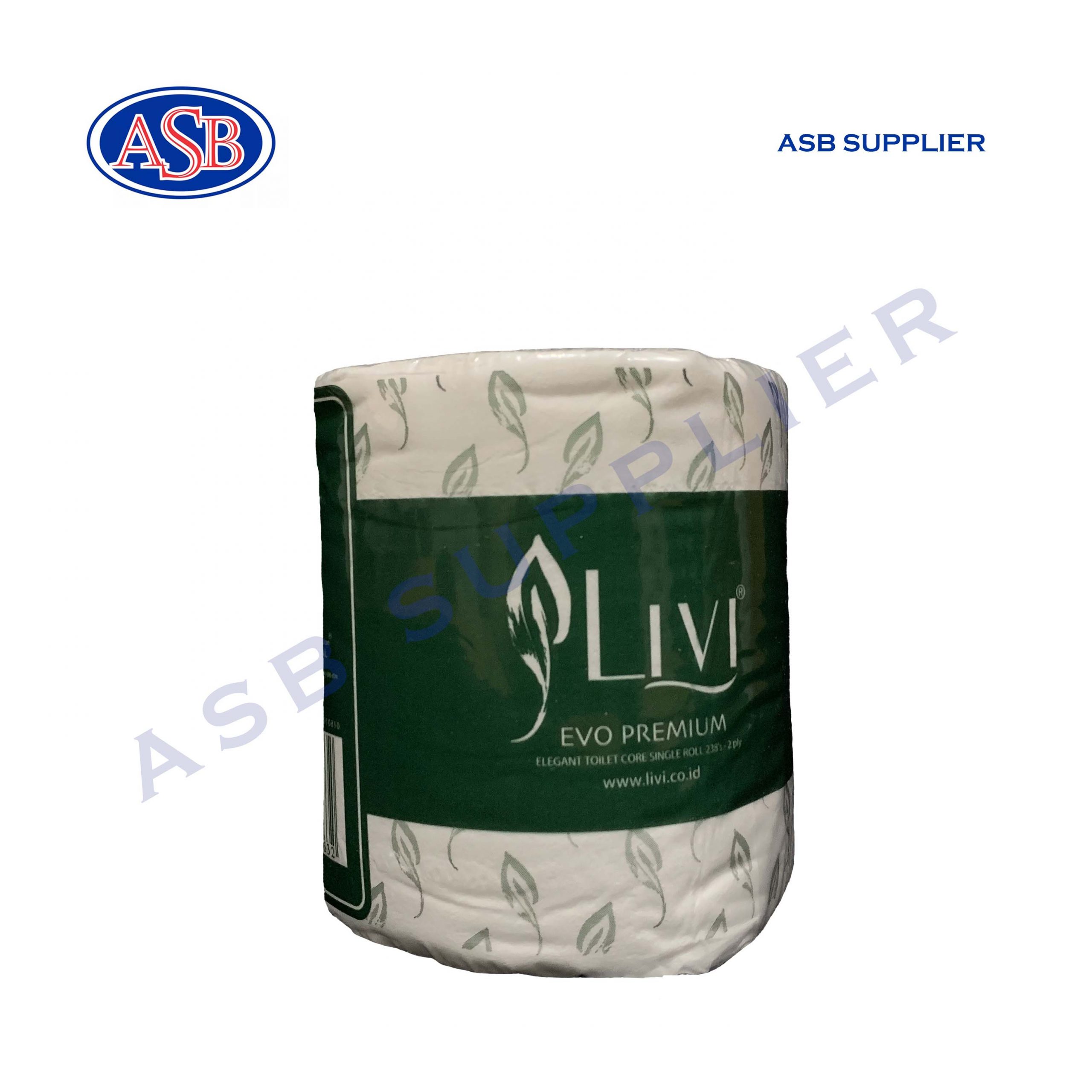 Bathroom Roll Premium Toilet Core 2 Ply Livi (238 Sheets)