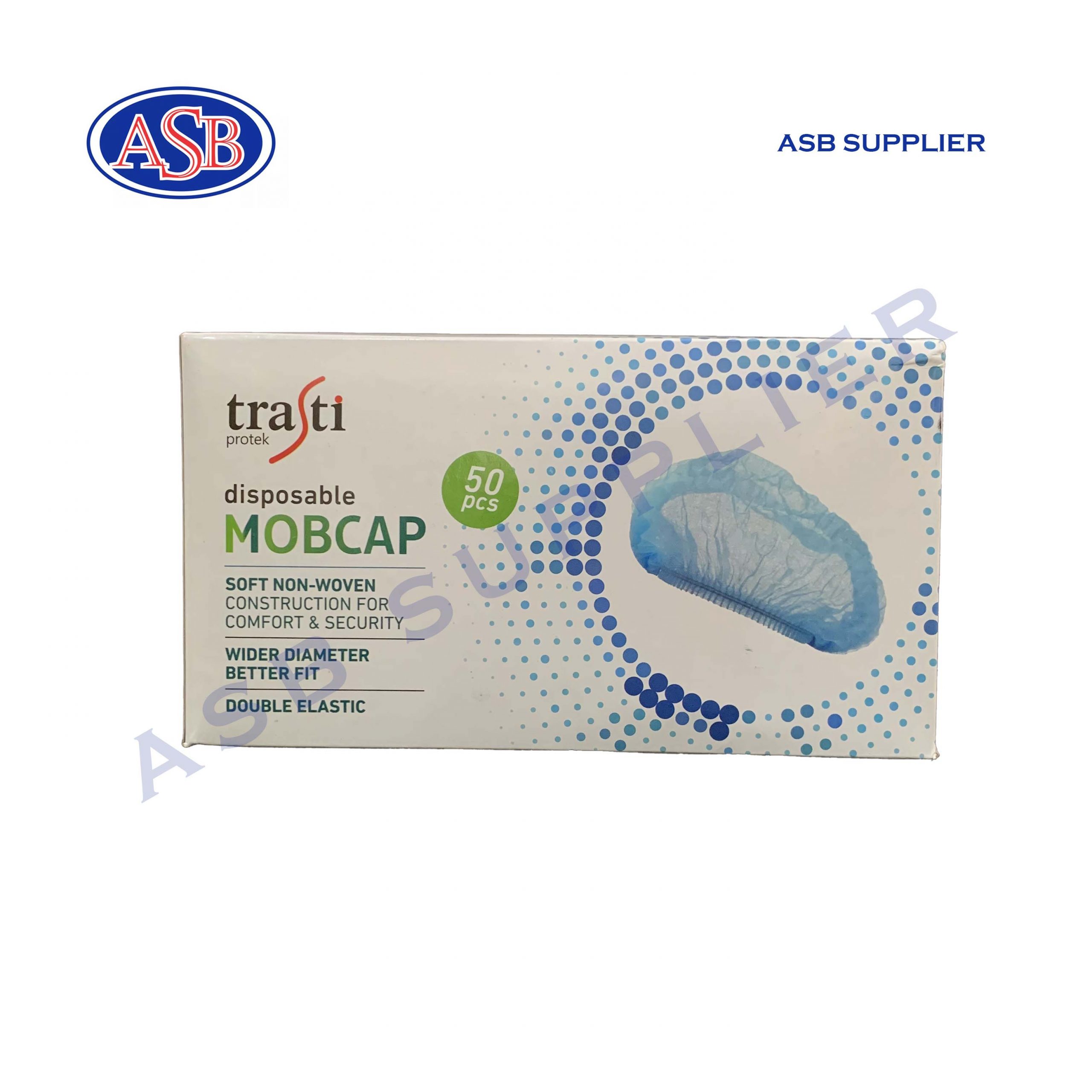 Hairnet / Head Cover Mobcap Trasti (50 Pcs)