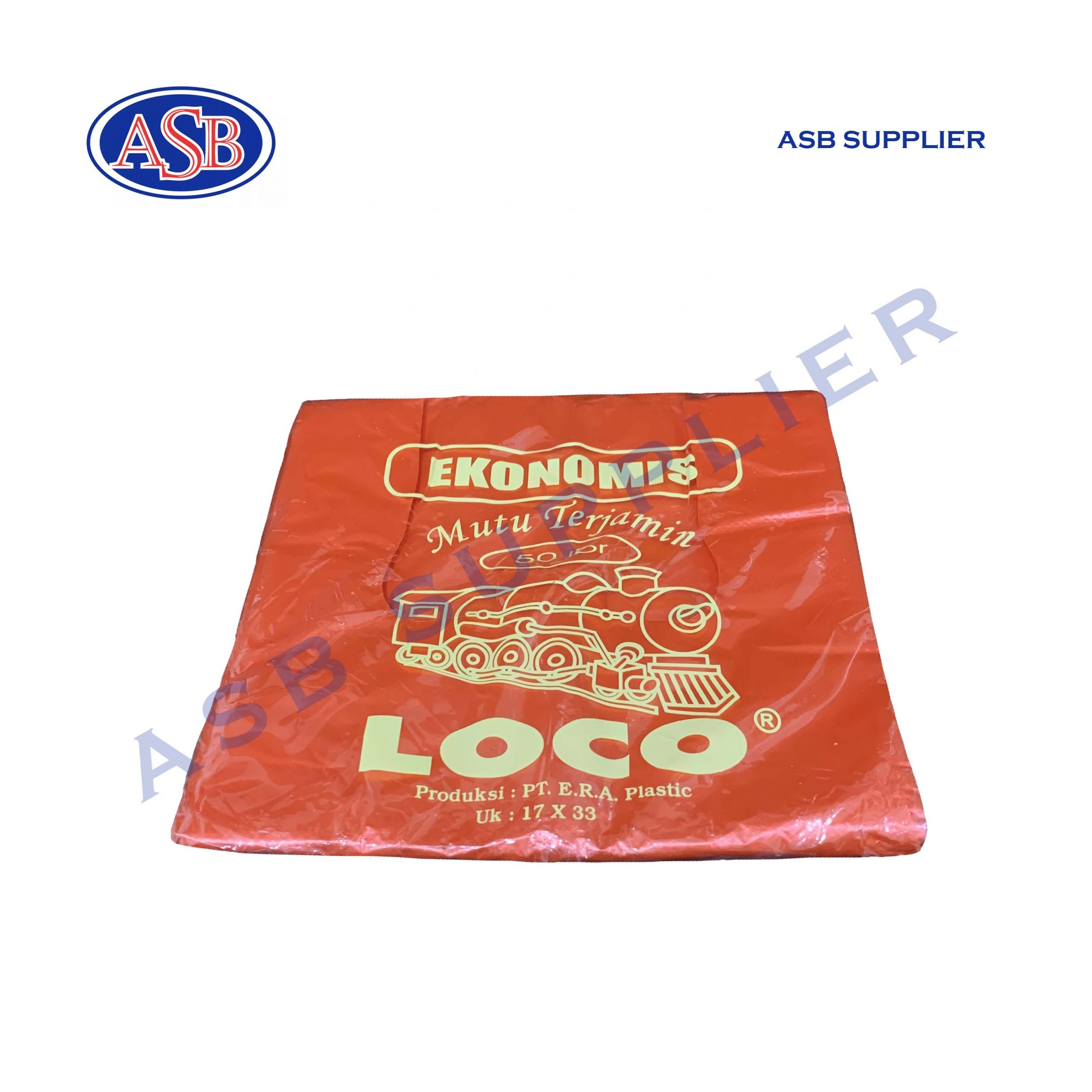 Economic Red Plastic Bag Loco (50 Pcs)