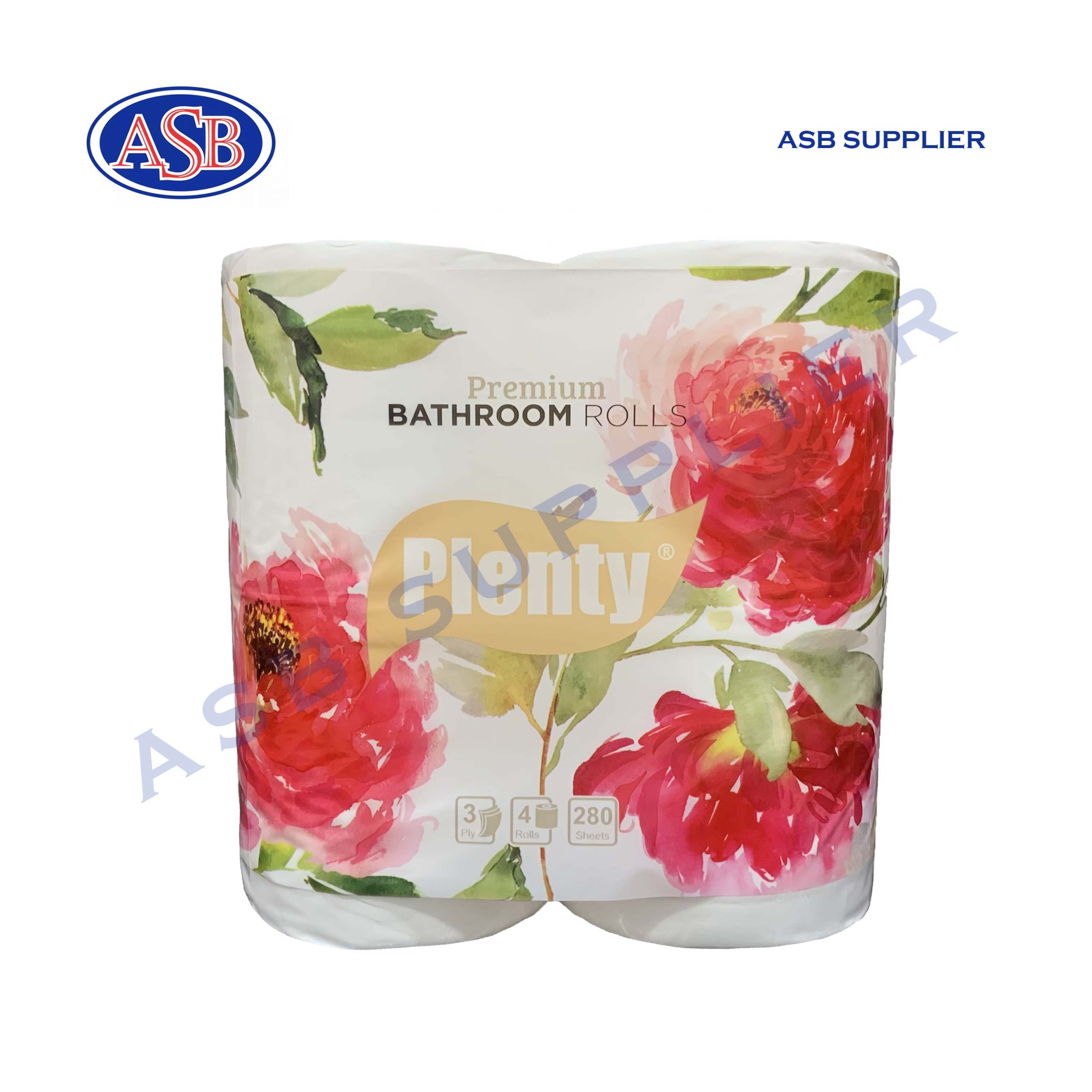 Bathroom Roll 4 in 1 Premium 3 Ply Plenty (280 Sheets)