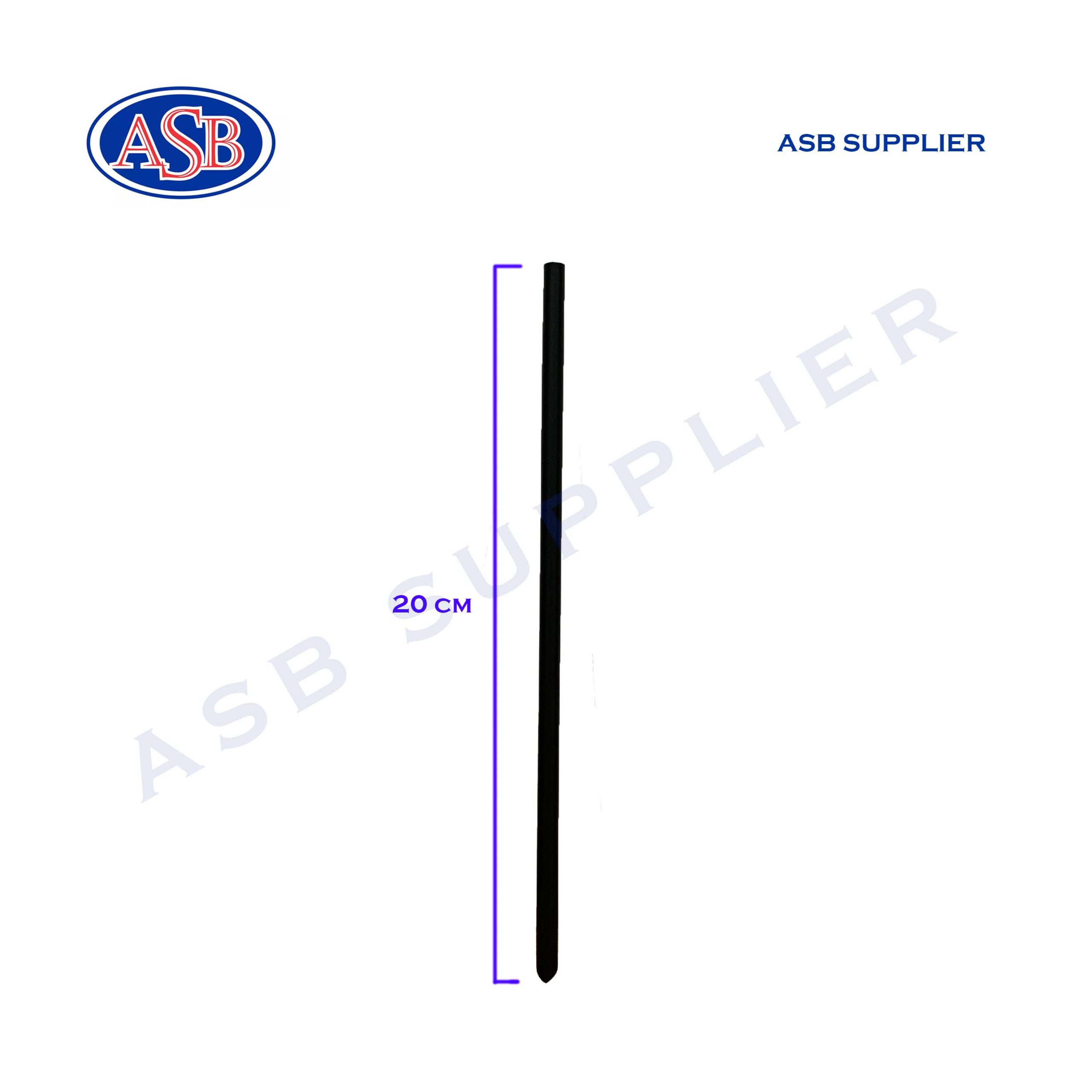 Black Plastic Wrapped Straw 6 mm x 20 cm (500 Pcs)